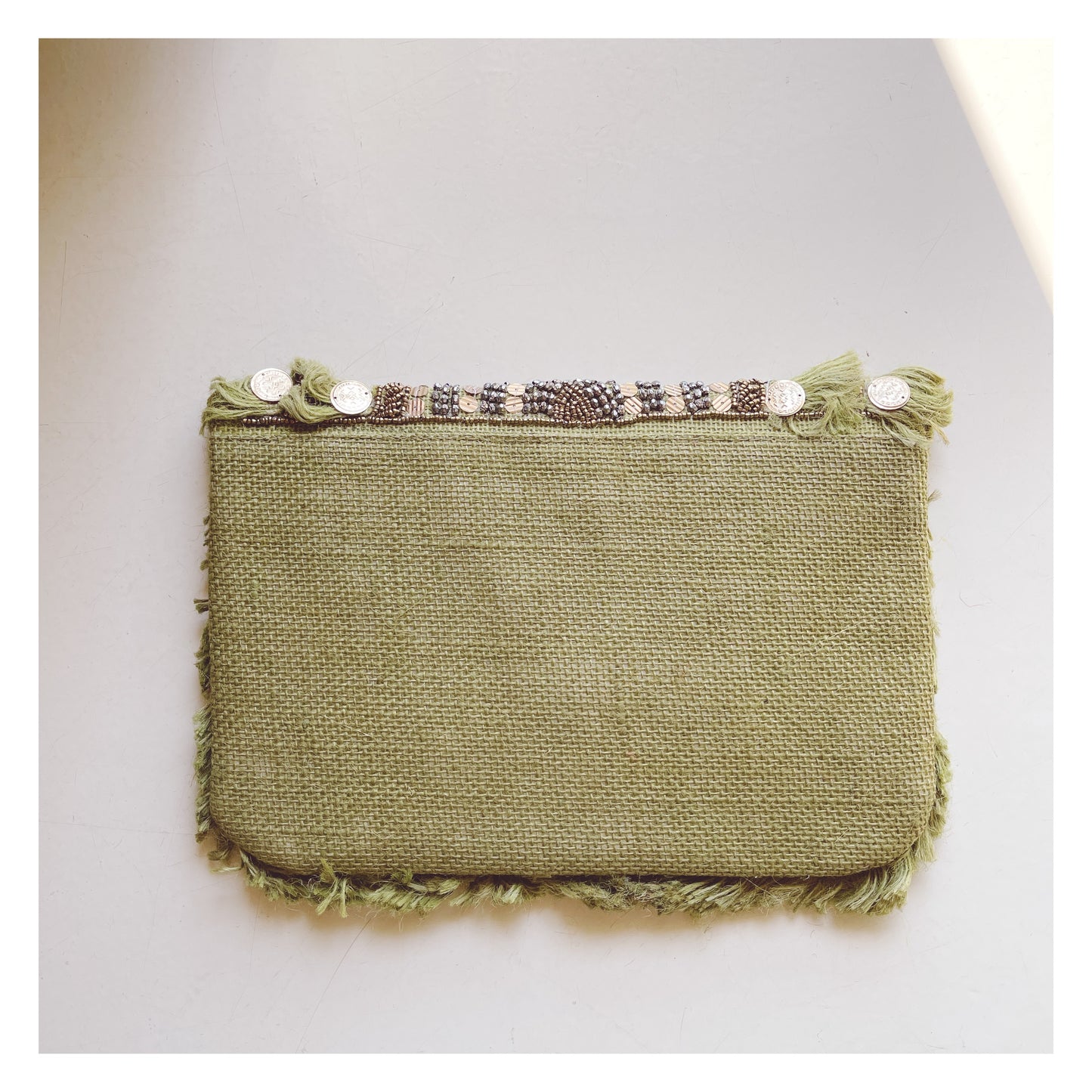 Borsa a tracolla in juta - Smeraldo