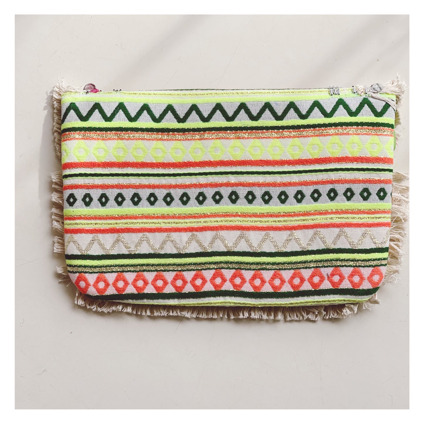 Borsa a tracolla in cotone - Fluo Verde