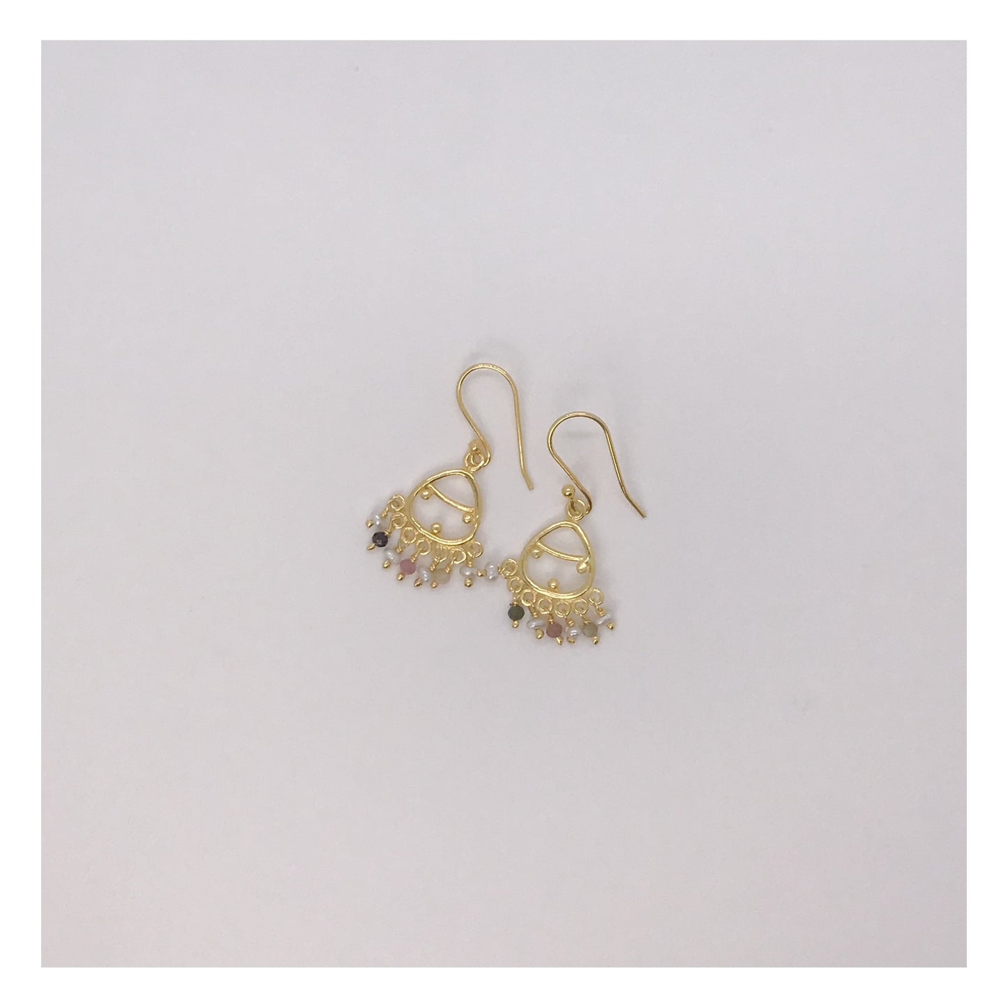 Pendenti con tormaline e perle