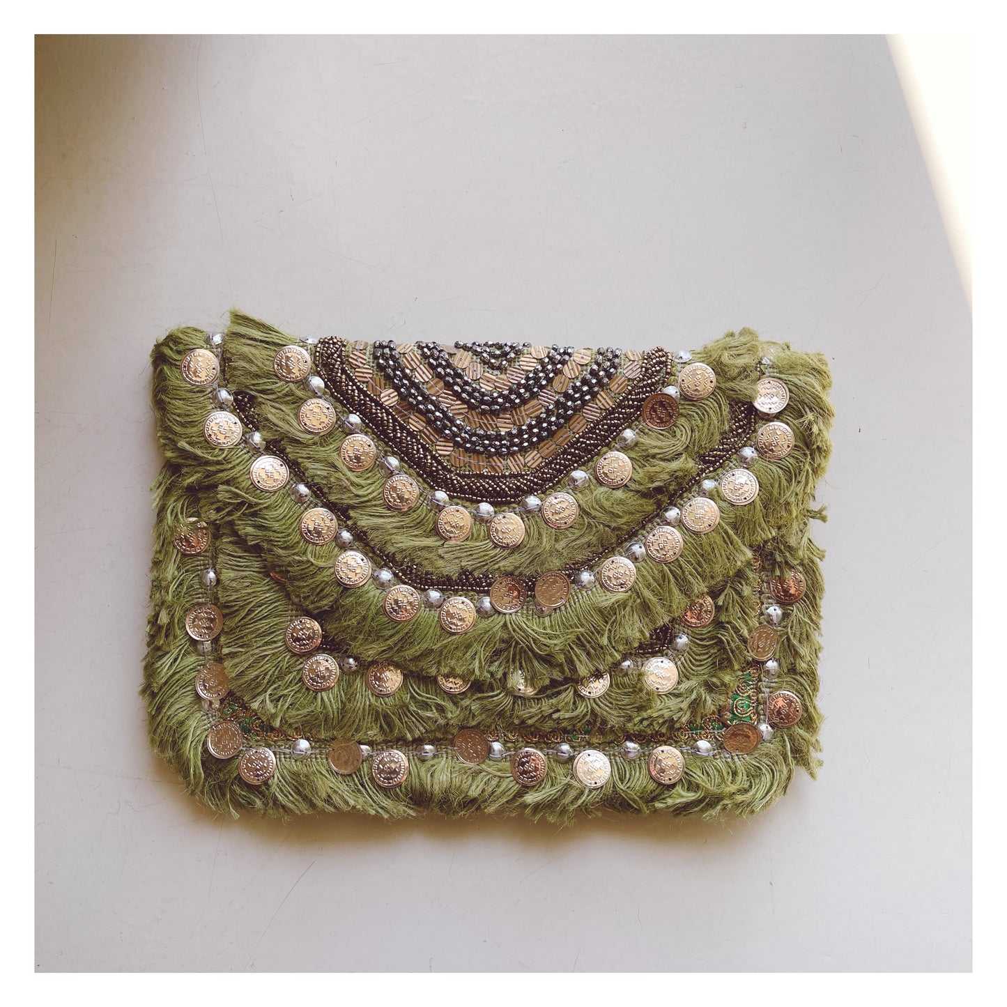 Borsa a tracolla in juta - Smeraldo