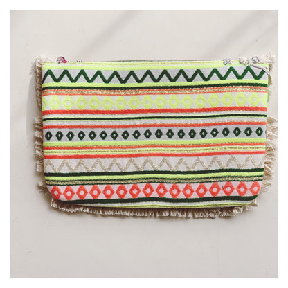 Borsa a tracolla in cotone - Fluo Verde