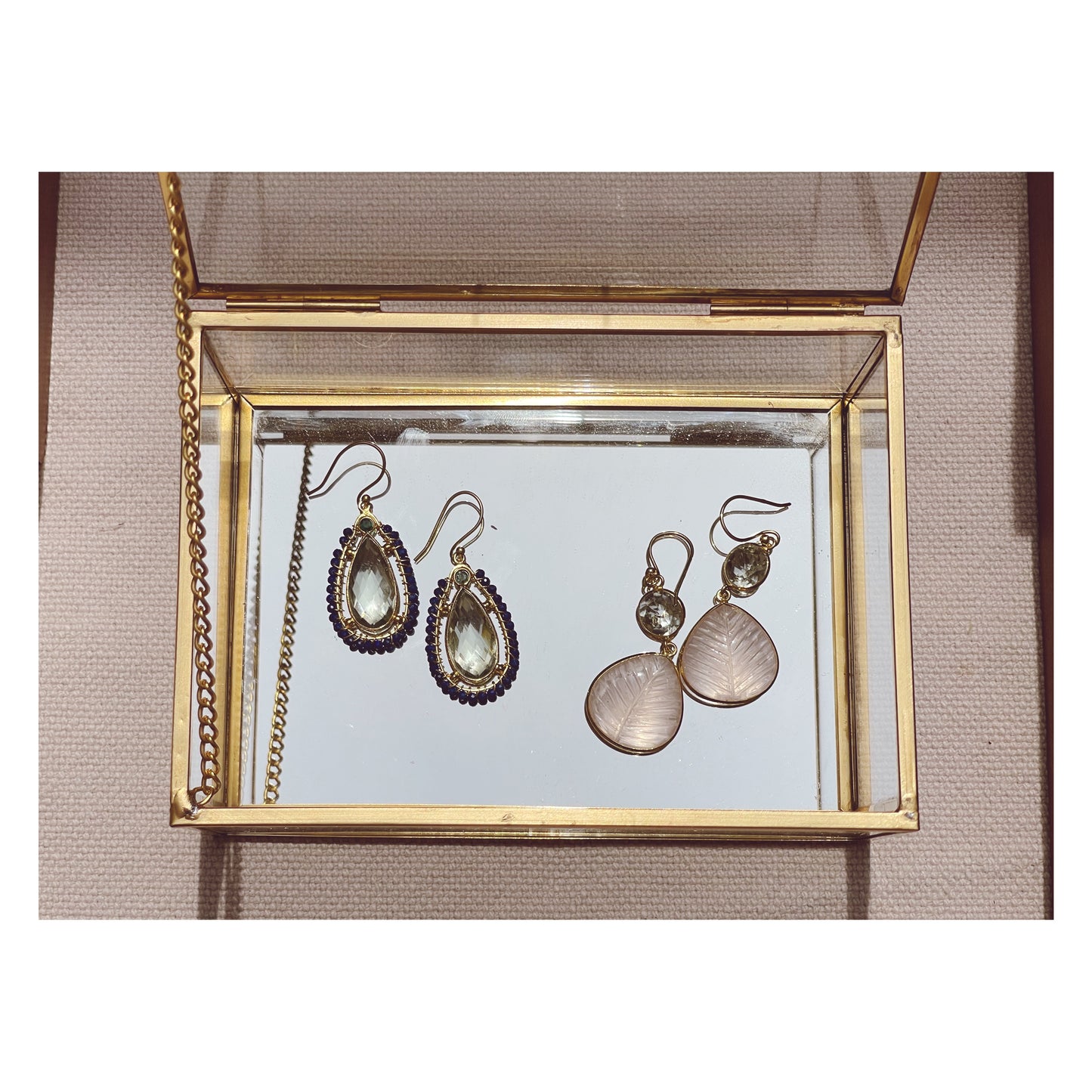 Orecchini Ametista verde e Lapis