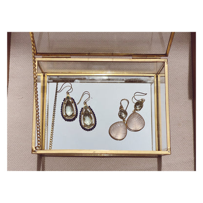 Orecchini Ametista verde e Lapis